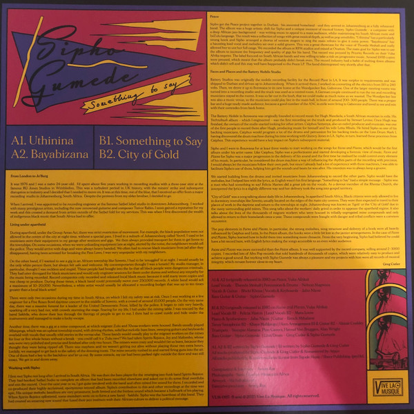 Sipho Gumede - Something to Say | Vive La Musique (VLM-005) - 2 Sipho Gumede - Something to Say | Vive La Musique (VLM-005) - 2