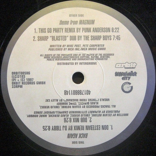 Celvin Rotane - Theme From Magnum (Remix) / Back Again | Orbit Records (ORBIT005R6) - 4 Celvin Rotane - Theme From Magnum (Remix) / Back Again | Orbit Records (ORBIT005R6) - 4