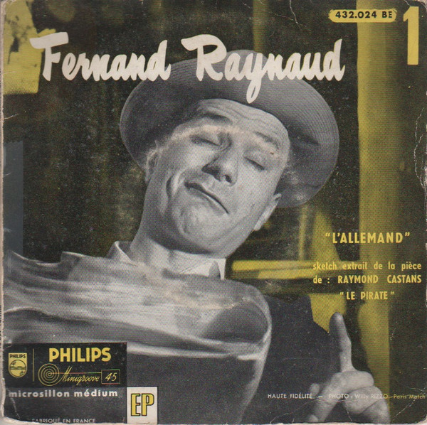 Fernand Raynaud - 1 - L'Allemand | Philips (432.024 BE) Fernand Raynaud - 1 - L'Allemand | Philips (432.024 BE)