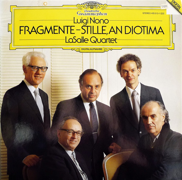 Luigi Nono - LaSalle Quartet - Fragmente – Stille, An Diotima | Deutsche Grammophon (415 513-1)