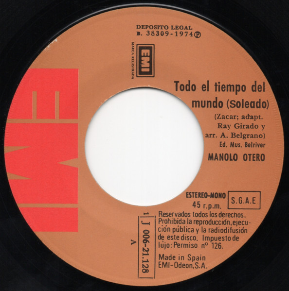Manolo Otero - Todo El Tiempo Del Mundo | EMI (1J 006-21.128) - 3