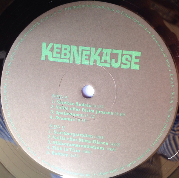 Kebnekajse - Aventure | Subliminal Sounds (SUB-093-LP) - 4