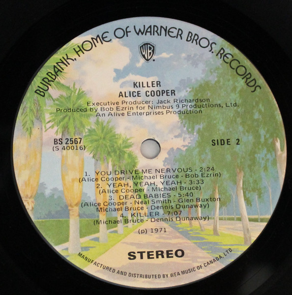 Alice Cooper - Killer | Warner Bros. Records (BS 2567) - 4