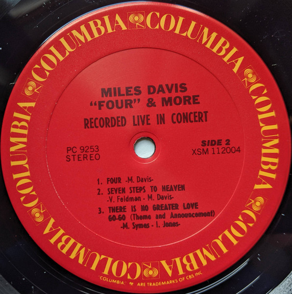 Miles Davis - 'Four' & More - Recorded Live In Concert | Columbia (PC 9253) - 4 Miles Davis - 'Four' & More - Recorded Live In Concert | Columbia (PC 9253) - 4