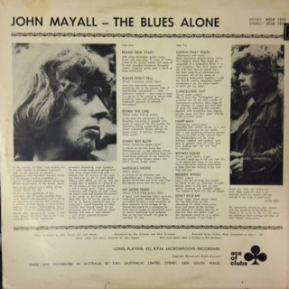 John Mayall - The Blues Alone | Ace Of Clubs (SCLA 1243) - 2 John Mayall - The Blues Alone | Ace Of Clubs (SCLA 1243) - 2