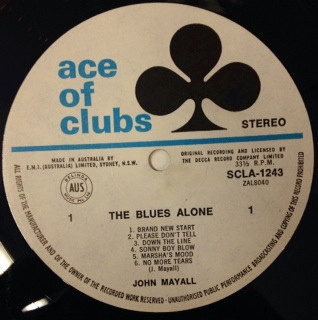 John Mayall - The Blues Alone | Ace Of Clubs (SCLA 1243) - 4 John Mayall - The Blues Alone | Ace Of Clubs (SCLA 1243) - 4