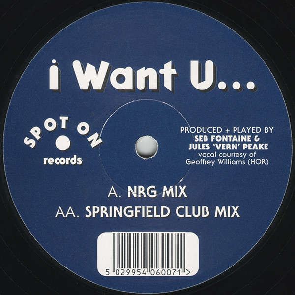 Itchy & Scratchy - I Want U... | Spot On Records (SEB 007) - main