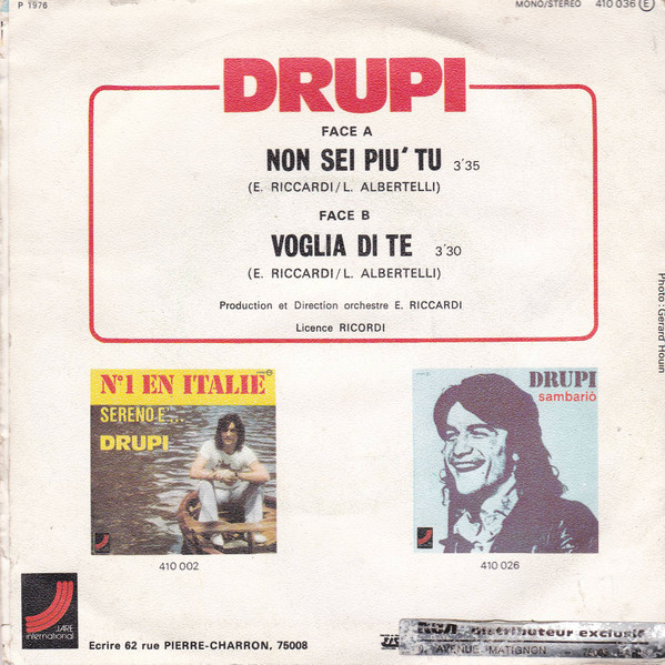 Drupi - Non Sei Piu' Tu | Jare International (410.036) - 2