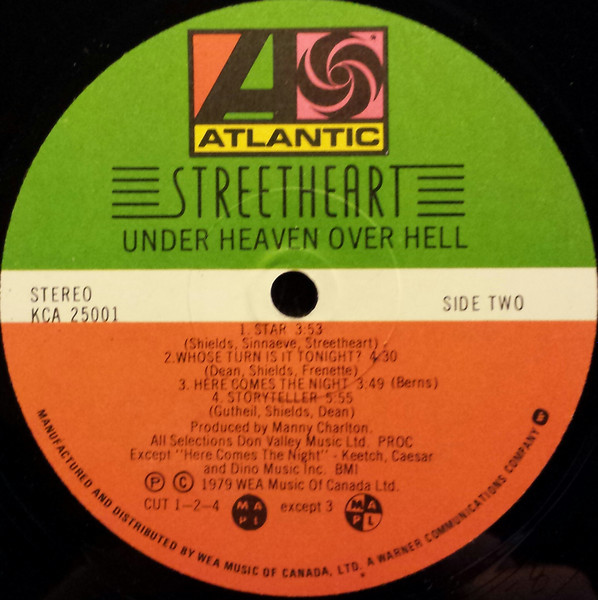 Streetheart - Under Heaven Over Hell | Atlantic (KCA 25001) - 4 Streetheart - Under Heaven Over Hell | Atlantic (KCA 25001) - 4