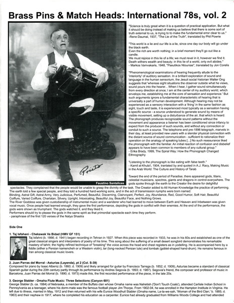 Various - Brass Pins And Match Heads: International 78s, Volume 2 | Mississippi Records (MR-083) - 3 Various - Brass Pins And Match Heads: International 78s, Volume 2 | Mississippi Records (MR-083) - 3