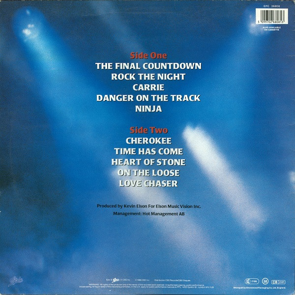 Europe - The Final Countdown | Epic (EPC 26808) - 2