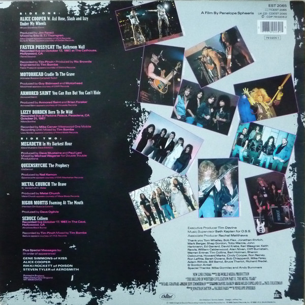 Various - The Decline Of Western Civilization Part II: The Metal Years (Original Motion Picture Soundtrack) | Capitol Records (EST 2065) - 2