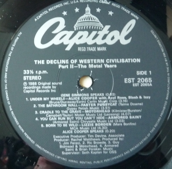 Various - The Decline Of Western Civilization Part II: The Metal Years (Original Motion Picture Soundtrack) | Capitol Records (EST 2065) - 3