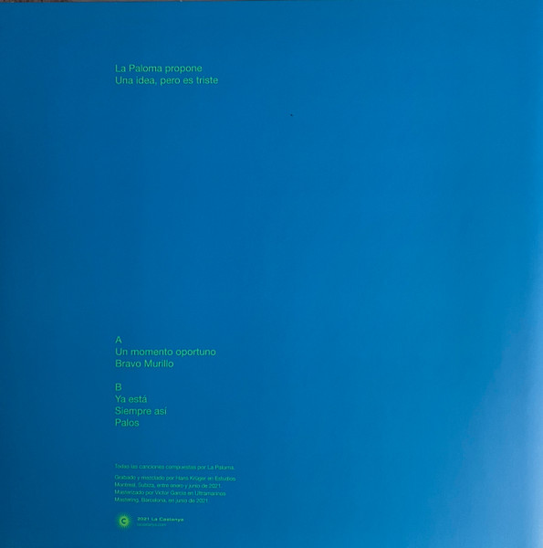 La Paloma - Una Idea Pero Es Triste - Vinilo Verde | La Castanya (77) - 2 La Paloma - Una Idea Pero Es Triste - Vinilo Verde | La Castanya (77) - 2