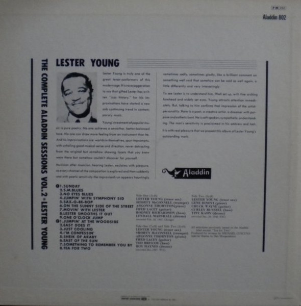 Lester Young - And His Tenor Sax. Vol.2 | Aladdin Records (802) - 2 Lester Young - And His Tenor Sax. Vol.2 | Aladdin Records (802) - 2