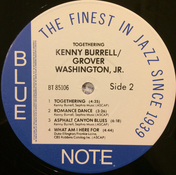 Kenny Burrell , Grover Washington, Jr. - Togethering | Blue Note (BT 85106) - 4 Kenny Burrell , Grover Washington, Jr. - Togethering | Blue Note (BT 85106) - 4