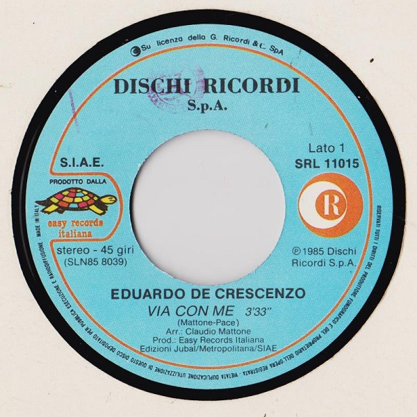 Eduardo De Crescenzo - Via Con Me | Ricordi (SRL 11015) - 3