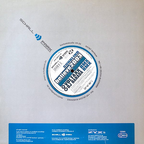 Sunblind - Believe 2003 | Schallpark Recordings (SPR 0003-12) - 4 Sunblind - Believe 2003 | Schallpark Recordings (SPR 0003-12) - 4