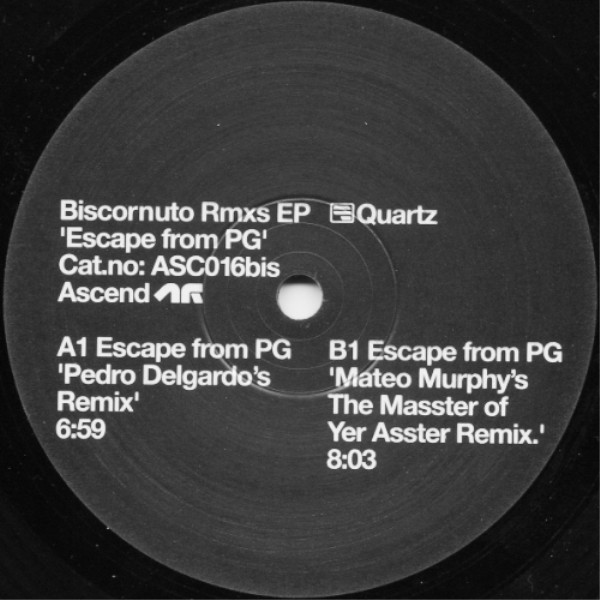 Quartz - Escape From PG EP (Biscornuto Remixes) | Ascend Recordings (ASC016BIS) - main Quartz - Escape From PG EP (Biscornuto Remixes) | Ascend Recordings (ASC016BIS) - main