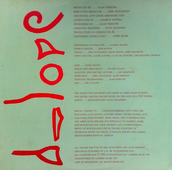 The Alan Parsons Project - Eye In The Sky | Arista (RMLD 53016) - 4