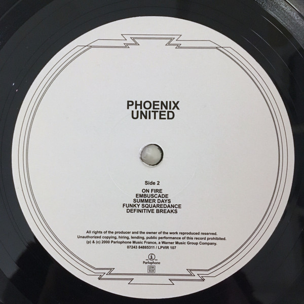 Phoenix - United | Parlophone (0724384885311 / LPVIR 107) - 4