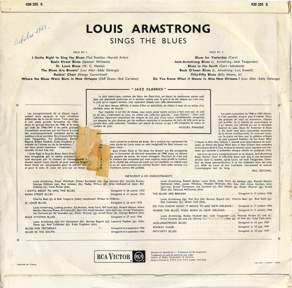 Louis Armstrong - Sings The Blues | RCA Victor (430 205 S) - 2 Louis Armstrong - Sings The Blues | RCA Victor (430 205 S) - 2