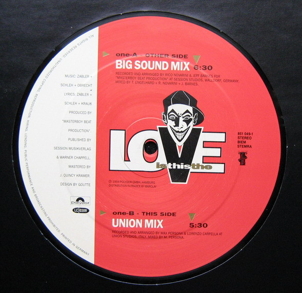 Masterboy - Is This The Love | Polydor (853 981-1) - 2