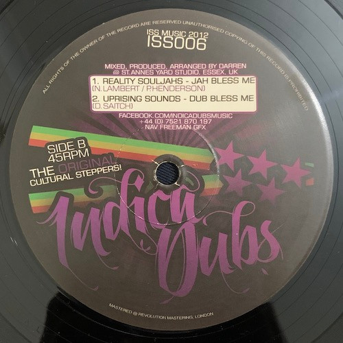Tenna Star / Sukh Indica / Reality Souljahs / Uprising Sounds - Glory To Jah / Jah Bless Me | Indica Dubs (ISS006) - 2