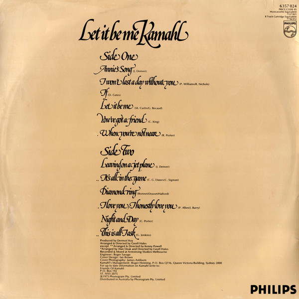 Kamahl - Let It Be Me | Philips (6357 024) - 2