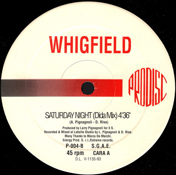 Whigfield - Saturday Night | Prodisc (P-004-B) - 3