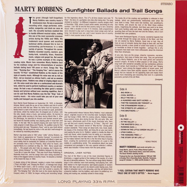 Marty Robbins - Gunfighter Ballads And Trail Songs | WaxTime (526002) - 2 Marty Robbins - Gunfighter Ballads And Trail Songs | WaxTime (526002) - 2