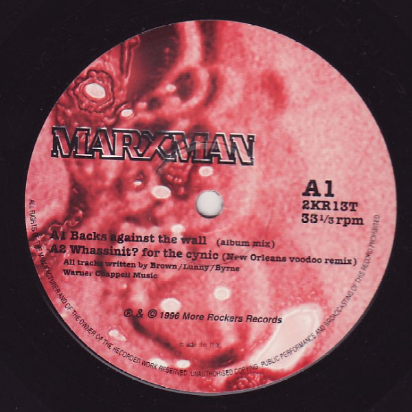 Marxman - Backs Against The Wall | More Rockers (2KR 13T) - 2