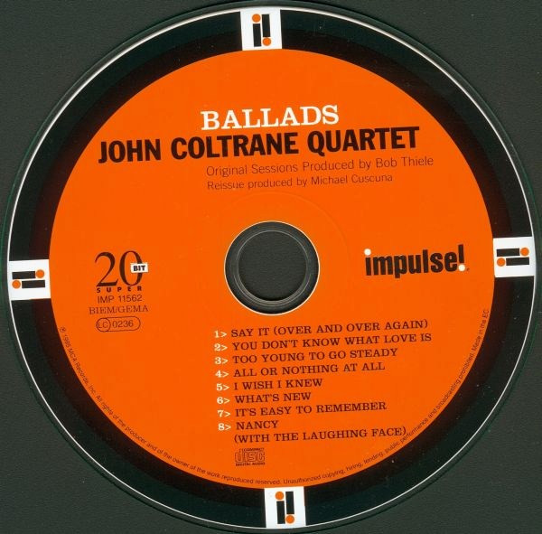The John Coltrane Quartet - Ballads | Impulse! (IMP 11562) - 4