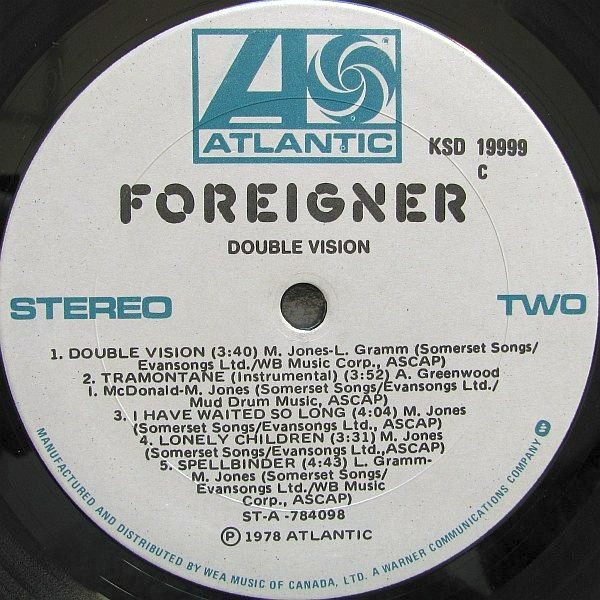 Foreigner - Double Vision | Atlantic (KSD 19999) - 4