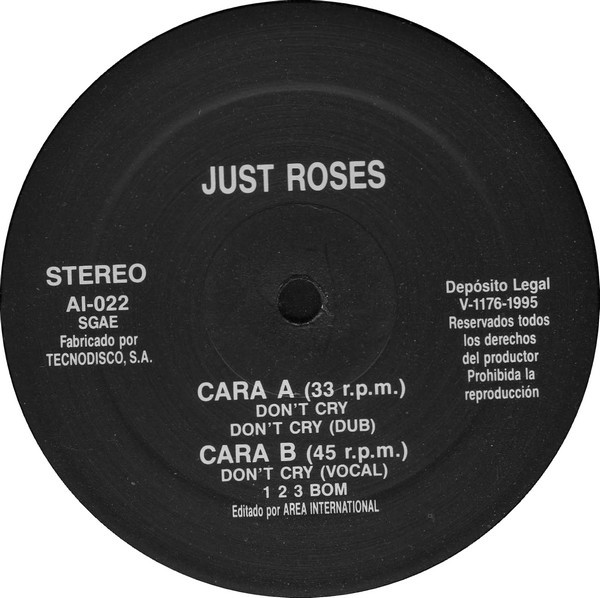 Just Roses - Don't Cry | Area International (AI-022) - 3