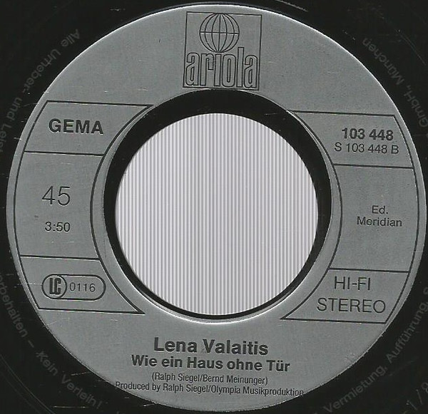 Lena Valaitis - Rio Bravo | Ariola (103 448)