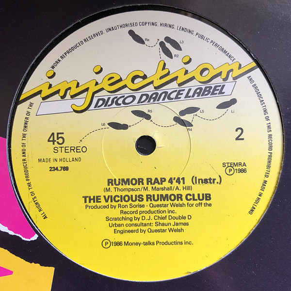 Vicious Rumor Club - Rumor Rap (Yeah, Yeah That's It) | Injection Disco Dance Label (234.769) - 2