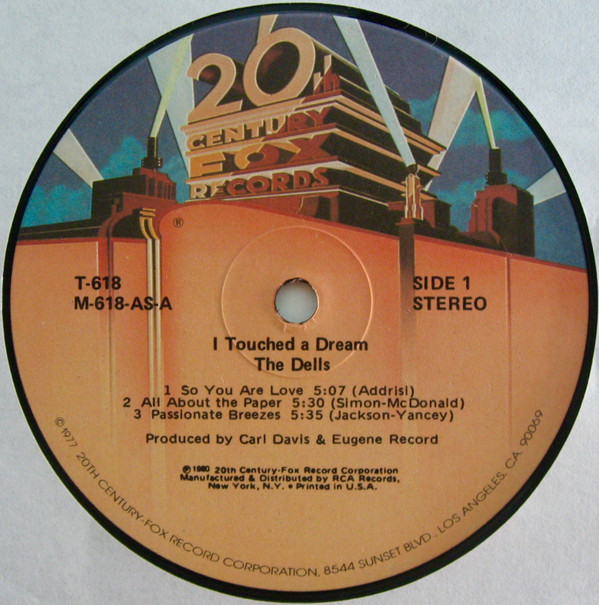 The Dells - I Touched A Dream | 20th Century Fox Records (T-618) - 2