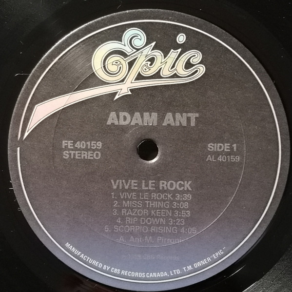 Adam Ant - Vive Le Rock | Epic (FE 40159) - 3