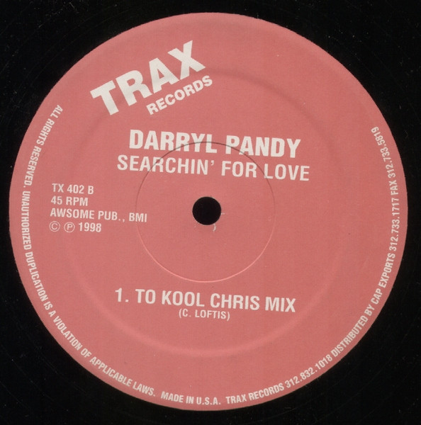 Darryl Pandy - Searchin' For Love | Trax Records (TX402) - 2
