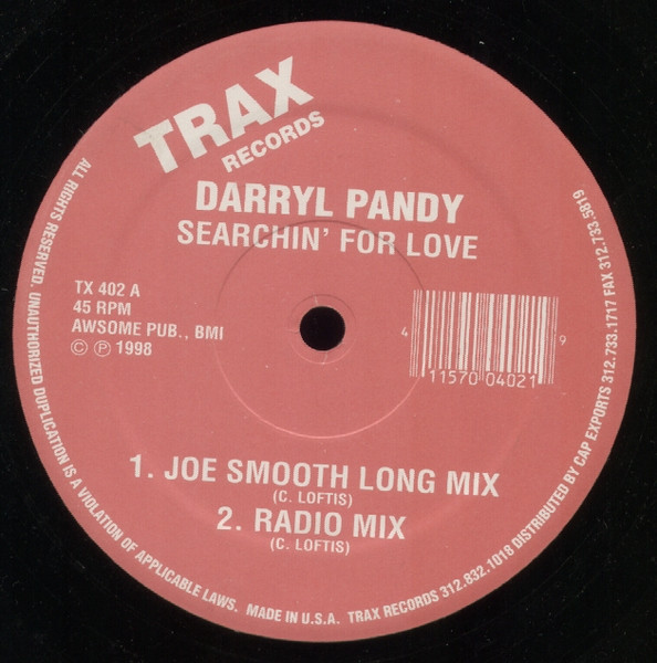 Darryl Pandy - Searchin' For Love | Trax Records (TX402)