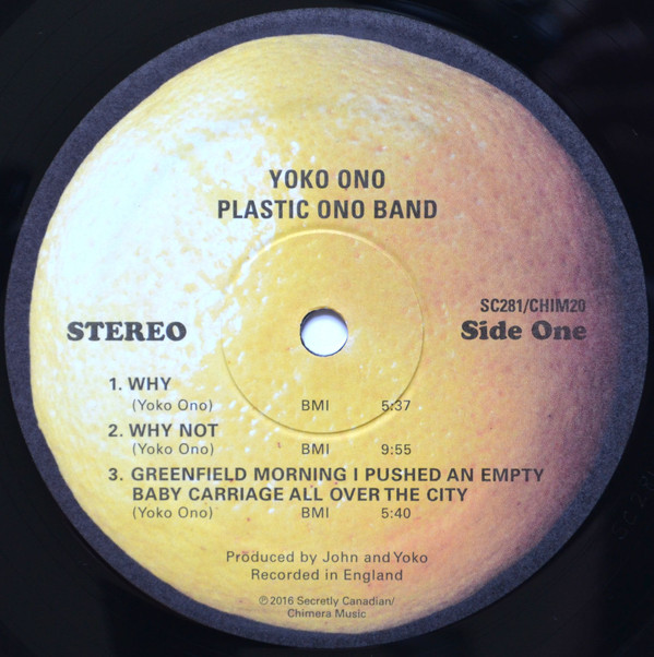 Yoko Ono / The Plastic Ono Band - Plastic Ono Band | Secretly Canadian (SC281) - 3 Yoko Ono / The Plastic Ono Band - Plastic Ono Band | Secretly Canadian (SC281) - 3