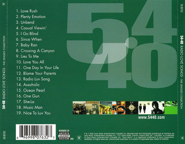 54-40 - Radio Love Songs - The Singles Collection | Columbia (CK 80763) - 2