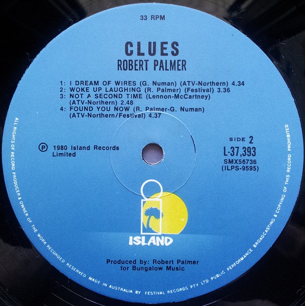 Robert Palmer - Clues | Island Records (L 19070) - 4 Robert Palmer - Clues | Island Records (L 19070) - 4