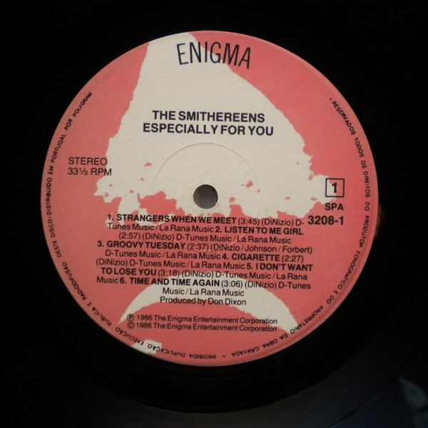 The Smithereens - Especially For You | Enigma Records (3208-1) - 3
