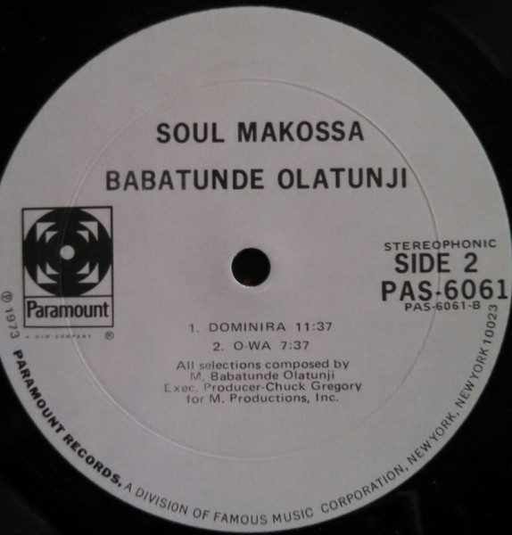 Babatunde Olatunji - Soul Makossa | Paramount Records (PAS 6061) - 4