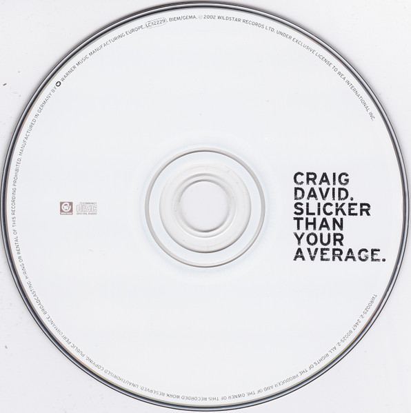 Craig David - Slicker Than Your Average | Wildstar Records (TWR0025-2) - 3
