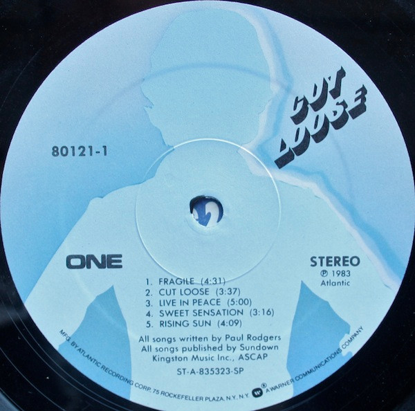 Paul Rodgers - Cut Loose | Atlantic (7 80121-1) - 3