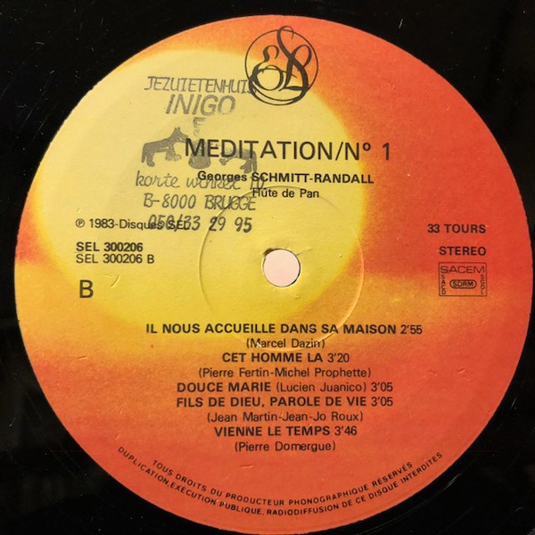 Georges Schmitt Randall - Méditation/1 | Disques S.E.L. (300 206) - 4 Georges Schmitt Randall - Méditation/1 | Disques S.E.L. (300 206) - 4