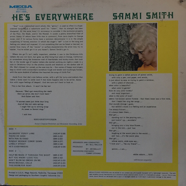 Sammi Smith - He's Everywhere | Mega (M31-1000) - 2 Sammi Smith - He's Everywhere | Mega (M31-1000) - 2